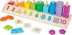 Melissa & Doug Shape Sorting Toy Counting Shape Stacker made of Wood for 36++ Months