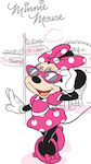 Dimcol 56 Kids Beach Towel Pink Minnie 140x70cm