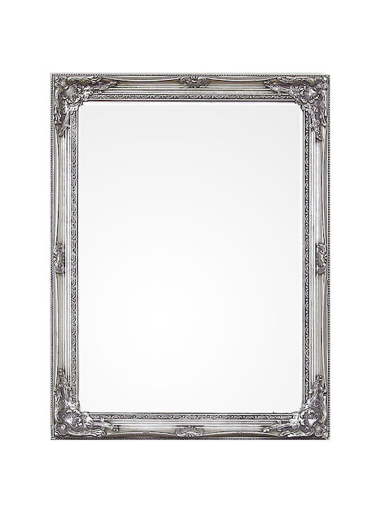 Bizzotto Miro Wall Mirror with Silver Wooden Frame 83x63cm 1pcs