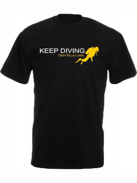 Păstrați Diving T-shirt negru