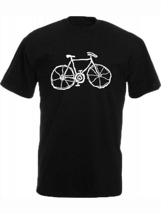 Tricou cu bicicletă Negru