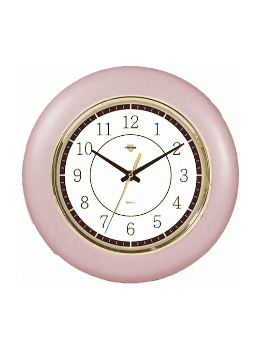 Virtime Wall Clock Plastic Pink Ø30cm