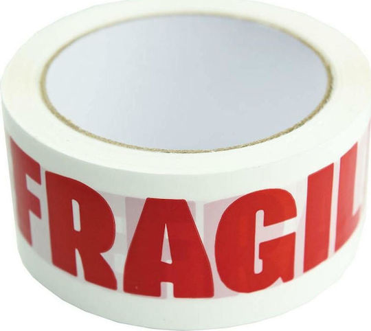 Morris Ταινία Συσκευασίας Fragile 50mm x 60m σε Λευκό Χρώμα