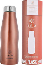 Estia Travel Flask Save Aegean Flasche Thermosflasche Rostfreier Stahl BPA-frei Rose Gold 500ml