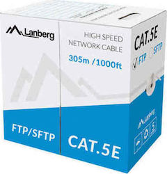 Lanberg F/UTP Cat.5e Καλώδιο Δικτύου Ethernet χωρίς ακροδέκτες 305m Γκρι