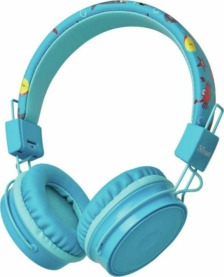 Trust Comi Ασύρματα Bluetooth Παιδικά On Ear Ακουστικά με Ραδιόφωνο με 20 ώρες Λειτουργίας Μπλε