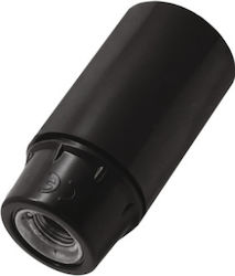 Power Socket with Socket E14 in Black color 33-0010