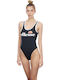 Ellesse Lilly One-Piece Swimsuit with Open Back Black