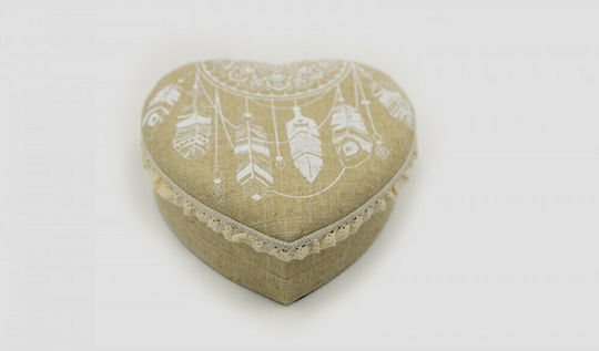 Faitakis Pack Dekorative Box Hölzernes Traumfänger Beige 19.5x19.5x7cm