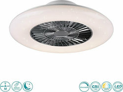 Trio Lighting Visby Ceiling Fan 59cm with Light Fixture Matt White