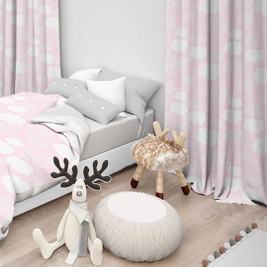 Lino Home Детска завеса Milo с пампуси 301 Pink 8000000724 135x270бр