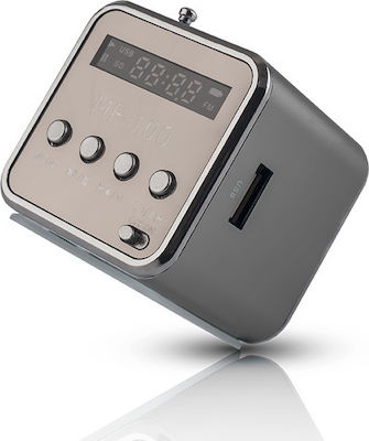 Forever MF-100 Tragbares Radio mit USB Silber