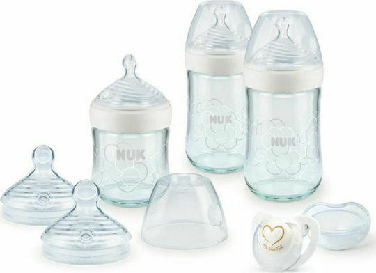 Nuk Glass Baby Bottle Set Nature Sense Set Anti-Colic with