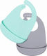 We Might Be Tiny Wasserdicht Lätzchen Silikon mit Taste & Tasche Mint & Grey 2Stück