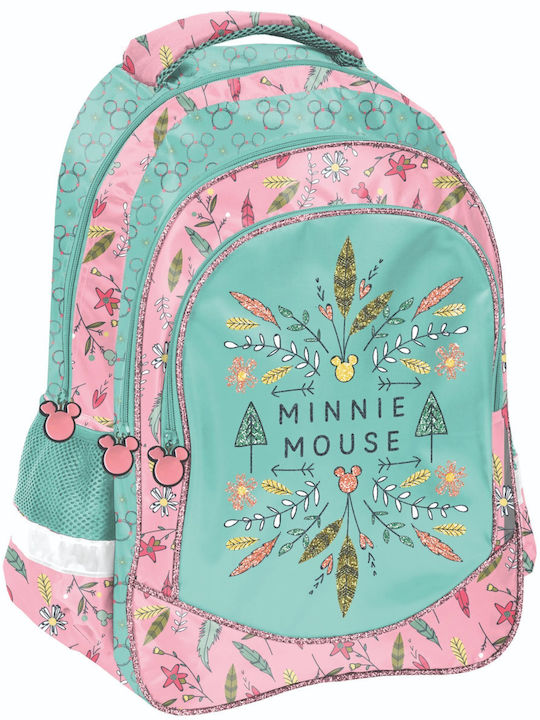 Paso Minnie Schulranzen Grundschule mit Flaschenhalter Mehrfarbige 29 x 19 x 41cm