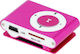 Mini MP3 + Earphones MP3-Spieler (64GB) mit LCD Display 1" Fuchsia Fuchsie