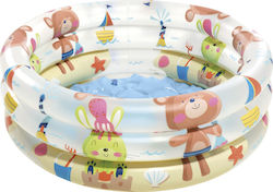 Intex 3-ring Baby Παιδική Πισίνα PVC Φουσκωτή 61x61x22εκ. 03.I-