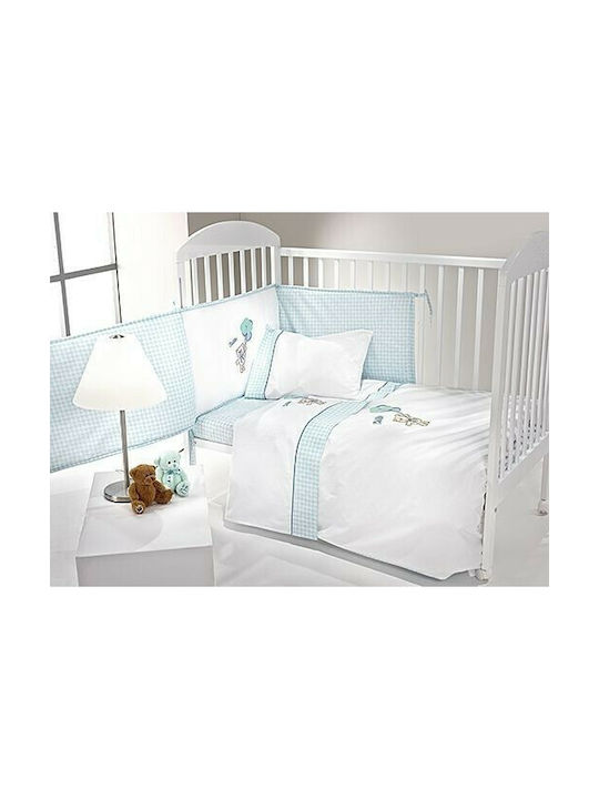 Nima Once Upon A Time Baby Sheets Set Crib Cotton Light Blue 120x170cm 3pcs