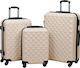vidaXL Set of Suitcases Gold Set 3pcs 92416