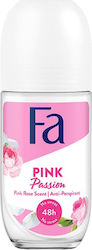 Fa Pink Passion Floral Scent (Glass) 48h Deodorant Roll-On 50ml
