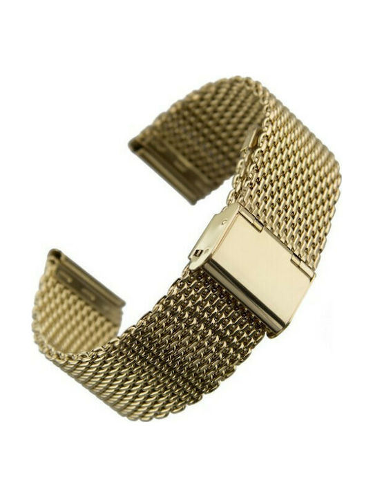 Diloy Mesh10 Gold 2,6mm 24mm Uhrenarmband