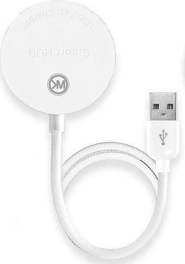 WK WT-N2 Hub USB 4 Porturi USB 2.0 cu Conectare USB-A Alb
