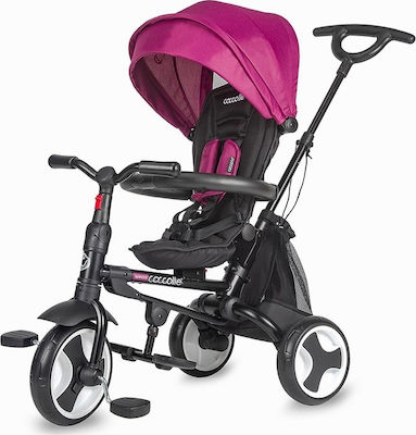 Smart Baby Coccolle Spectra Kids Tricycle with Storage Basket, Push Handle & Sunshade for 1-3 Years Fuchsia 320012850