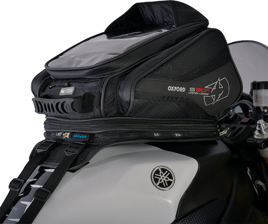 Oxford S30R Tank Strap On - Black Geantă Rezervor Motocicletă Magnetic 30lt