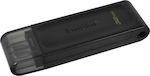 Kingston DataTraveler 70 32GB USB 3.2 Stick με σύνδεση USB-C Μαύρο