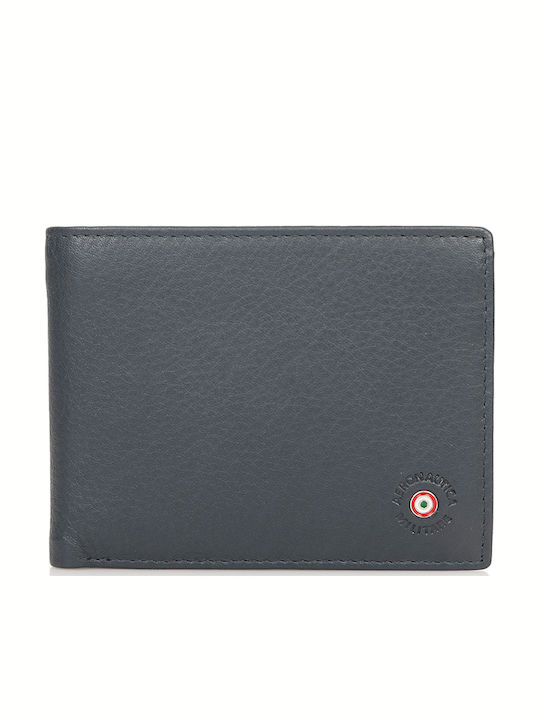 Leather Men's Wallet Classic Blue