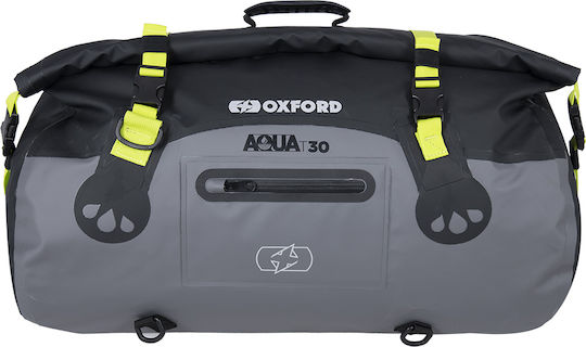 Oxford Aqua T-30 Roll Bag - Black/Grey/Fluo Μπαγκαζιέρα Μοτοσυκλέτας 30lt