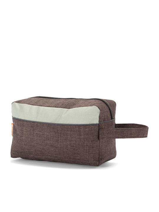 Benzi Toiletry Bag in Brown color 14cm