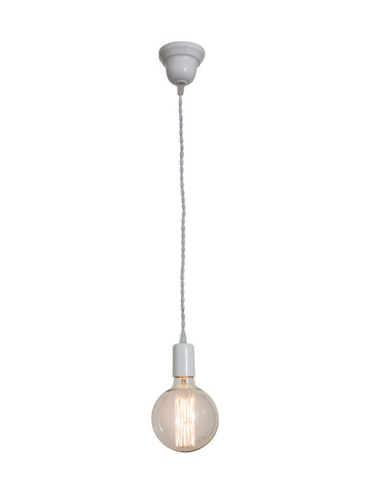 Home Lighting Pendant Light Single-Light for Socket E27 White