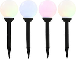 vidaXL Set of 4 Stake Solar Lights RGB with Photocell IP44