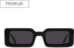 De-Sunglasses Delta Sunglasses with Black Plastic Frame and Black Lens