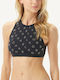 High Neck Bikini Top Μαύρο