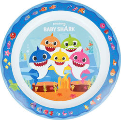 Stor Baby Food Plate Micro Baby Shark made of Plastic Blue 13547