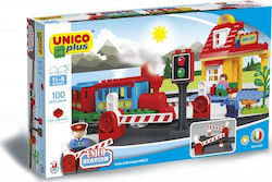 Androni Giocattoli Building Block Train Station for 1.5 - 5 years 100pcs