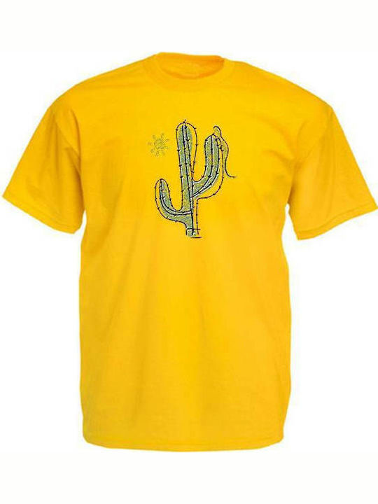 Cactus Summer t-shirt yellow