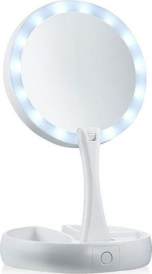 Καθρέπτης Μακιγιάζ Επιτραπέζιος με Φως 15.5cm Λευκός