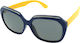 Enzo Vogue Oversized Kinder-Sonnenbrillen Blau
