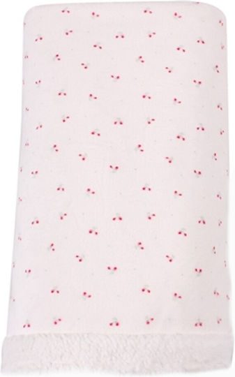 Minene Decke Wickeltücher für Kinderzimmer Blümchen Vlies Rosa 75x100cm