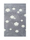 Alexander Carpets Kids Synthetic Rug Συννεφάκια Clouds 133x190cm 10mm Grey & Cream