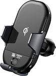 Joyroom Mobile Phone Holder Car with Adjustable Hooks and Wireless Charging Black