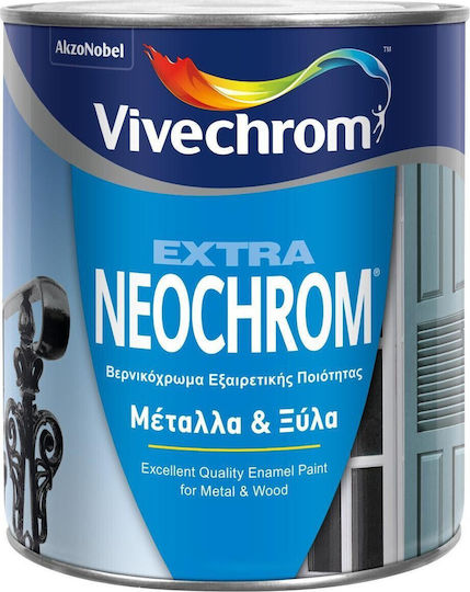 Vivechrom Βερνικόχρωμα Διαλύτου Extra Neochrom 0.2lt Μολυβί Γυαλιστερό