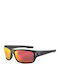 Enzo Men's Sunglasses with Black Acetate Frame and Orange Polarized Mirrored Lenses PTE2120 C2