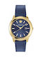 Versace Watch Battery with Blue Leather Strap VELQ00319