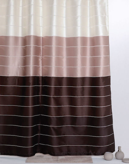 Import Hellas Multi Shower Curtain 180x200cm Coffee
