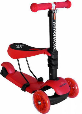 Αθλοπαιδιά Kids Scooter 3-Wheel with Seat for 3+ Years Red