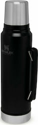 Stanley Classic Legendary Bottle Bottle Thermos Stainless Steel BPA Free Black 1lt with Cap-Cup and Handle 10-08266-002